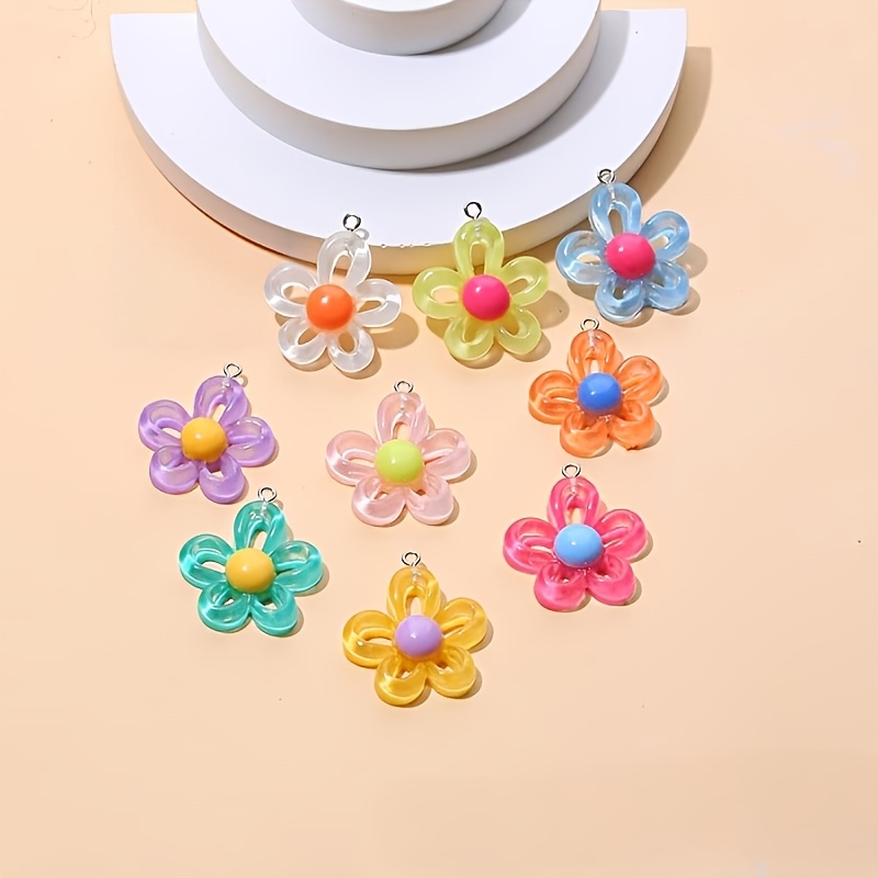 28pcs Hollow-Out Flower Pendants for DIY Jewellery Making